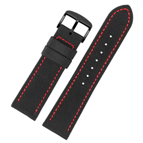 (24mm-Μαύρο κόκκινο B)18mm 20mm 22mm 24mm δερμάτινο δερμάτινο λουρά