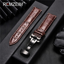 (22mm-Braun-b) Echtes Lederarmband Kalbsleder Männer Frauen Ersetzen Uhrenarmband 18mm 20mm 22mm 24mm