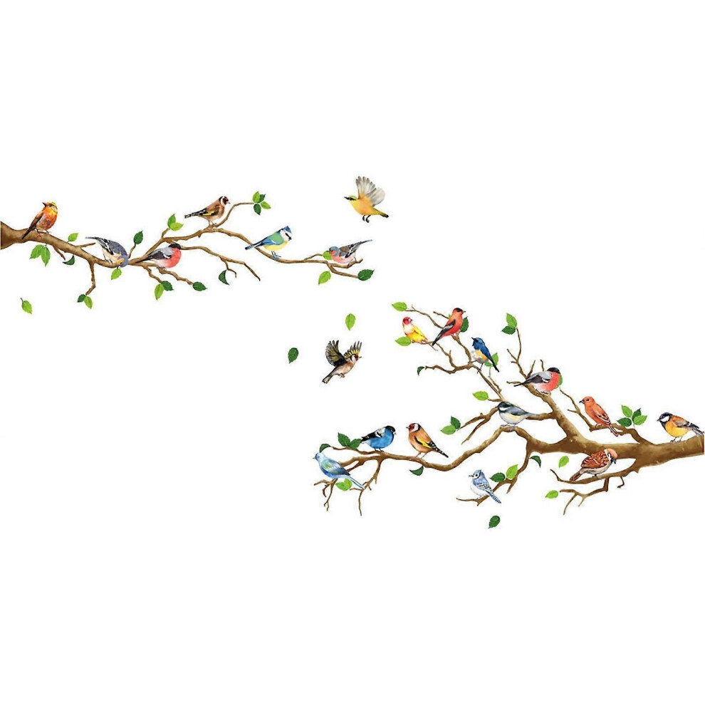 1 autocollant mural « Colibri sur une branche d'arbre »