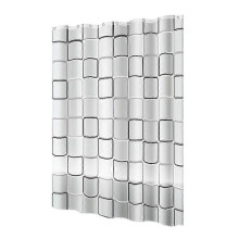 Konepestävät vedenpitävät polyesterikankaiset kylpyverhot 6 koukulla 180 x 80 cm valkoinen