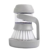 Aspirateur - Balai à vaisselle avec support, distributeur de savon liquide, nettoyage d'évier plat,