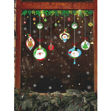 Autocollant mural motif élan et Père Noël pour aspirateur et balai (1 pièce)