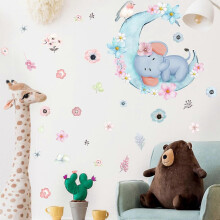 Aspirateur - Balai 1 Set Autocollant mural éléphant mignon