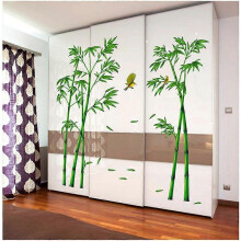Aspirateur - Balai 1 Set Élégant Couleur Verte Bambou Amovible DIY Sticker Mural