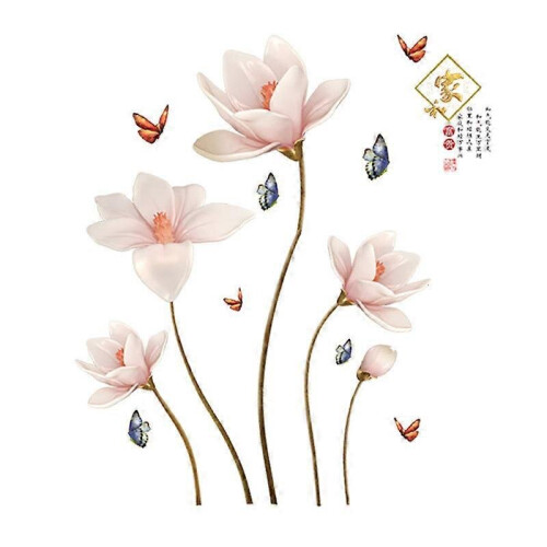 Staubsauger - Besen Sticker mit Lotusblüten, DIY Sticker on OnBuy