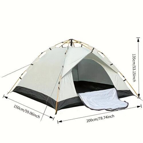 Σκηνή Camping Quick Pitch - Αδιάβροχο ανθεκτικό ύφασμα Oxford με πλαίσ