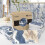 24/48/96 Pcs Blue Texture Simulated Marble Backsplash Πλακάκια κουζίνας και μπάνι 5