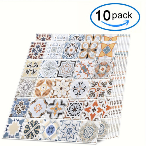 Vintage Geometric Peel and Stick Backsplash Tiles - Τετράγωνα αυτοκόλλητα τοίχο