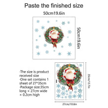 Autocollant mural de porte de décoration de Noël, aspirateur et balai, 1 pièce