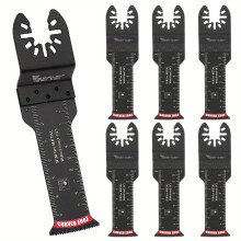 7er-Pack 31 mm Bi-Metall-Sägeblätter mit extra langer oszillierender Klinge, gebogene Kante für präzises