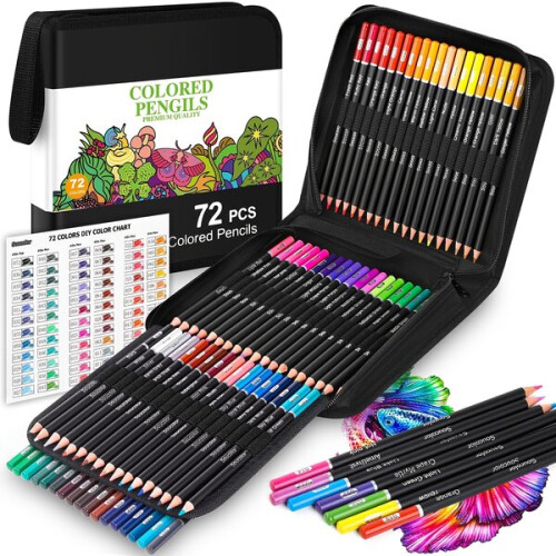 Aiwolin 72 Colors χρωματιστά μολύβια για ενήλικες Βιβλία ζωγραφι 2