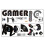 Vacuum Cleaner - Broom Game Player Αυτοκόλλητα τοίχου Video Game Player with Controlle 4