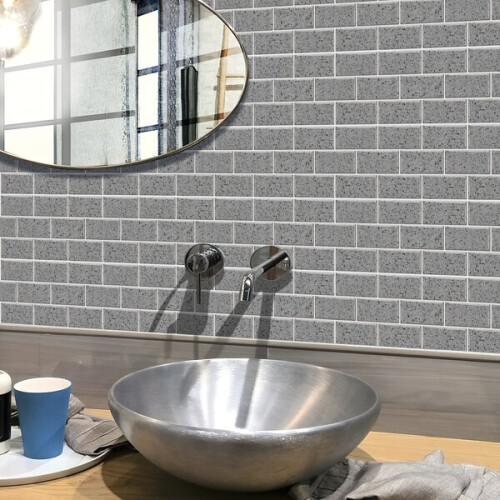 24 τεμ. Peel and Stick Vinyl Splashback Αυτοκόλλητα πλακιδίων, Καρό μοτίβ 2