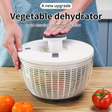 6 L handmatige slacentrifuge en groentedroger - Multifunctioneel keukenapparaat voor snel drogen, perfect