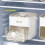 Ice Maker with Storage Box, Φορητό, Self-Serve Refrigerator Storage, Kitchen Tool Set, Push Mechanism, 3