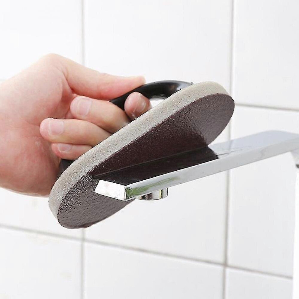 Éponge émeri, brosse, gomme, récureur, poignée, évier, casserole, bol, outil de nettoyage de cuisine