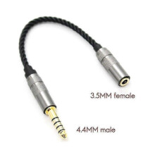 Hifi 4,4 mm gebalanceerde hoofdtelefoonadapter audiokabel 4,4 XLR 4-pins stekkerhoek
