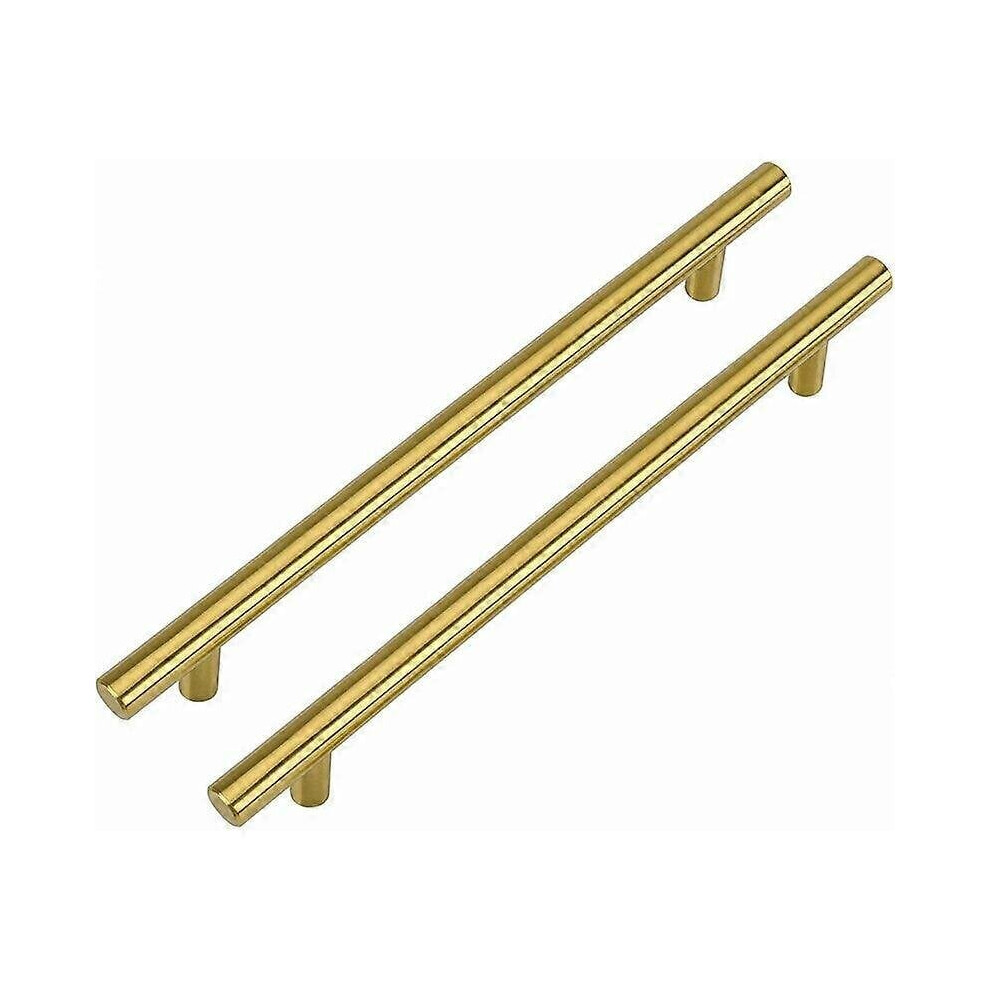 Lot de 2 poignées de meubles dorées, poignées de meubles de cuisine, entraxe 160 mm, poignée dorée -