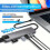 Διανομέας Usb-C 8 σε 1 Vszapower με έξοδο 4K Hdtv, γρήγορη φόρτιση 4