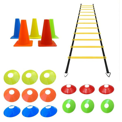 21 τμχ Agility Ladder Speed Training Set - Πολύχρωμοι κώνοι δίσκου κ 2