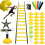 Σετ 41 τμχ Agility Ladder, ρυθμιζόμενος εξοπλισμός προπόνη 3
