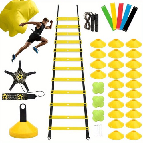 Σετ 41 τμχ Agility Ladder, ρυθμιζόμενος εξοπλισμός προπόνη 2