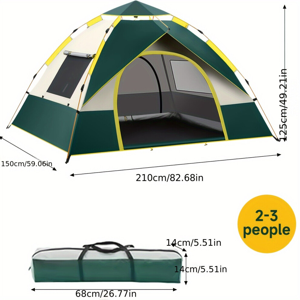 Tente de camping familiale 2/3/4 places, imperméable, coupe-vent, sac à dos d'extérieur, facile à installer