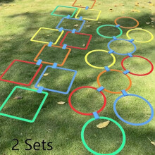 20-tlg. Sensorisches Hüpfspielset, robuster PP-Kunststoff, Outdoor-Freizeit für mehrere Spieler, verbessert