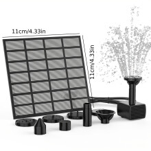 Mini bomba de fuente solar para exteriores de 1,5 W (kit de bricolaje). No necesita electricidad, ideal