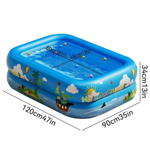 1 τεμάχιο Family Fun Φουσκωτή Πισίνα Pvc με Top Ring, εξωτερική πισί 1