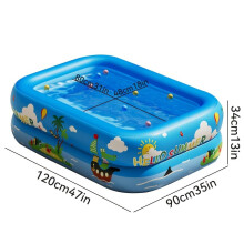Piscina inflable familiar de PVC con aro superior, ideal para fiestas en el jardín, no necesita electricidad