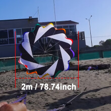 2M Snake Spinning Wind Kite Inflatable Festival 30D Nylon Kite Ripstop