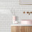 10 τμχ Dewoo Grey Peel and Stick Πλακάκια τοίχου, 30,48X30,48 cm Αυτοκόλλητ 3