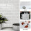 10 τμχ Dewoo Grey Peel and Stick Πλακάκια τοίχου, 30,48X30,48 cm Αυτοκόλλητ 4