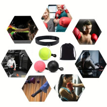 Boxreflex-Trainingsset für Erwachsene – Fortgeschrittenes Agility-Set mit 3 farbcodierten Bällen, verstellbaren
