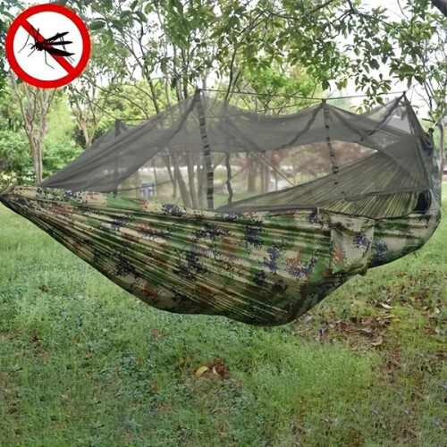 1 Ισχυρή αιώρα κάμπινγκ Camo με κουνουπιέρα - 80% μη υφαν 2