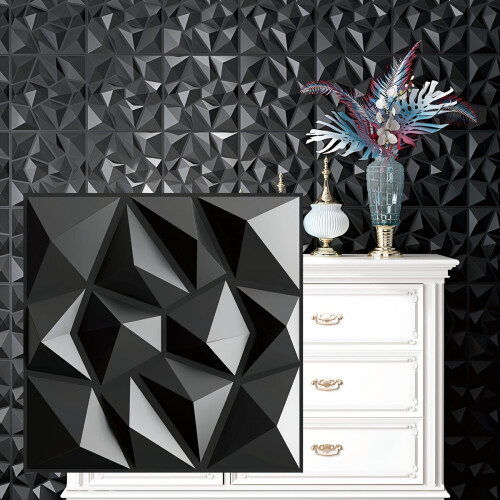10 τεμ. Diamond Texture 3D πάνελ τοίχου - Ανθεκτικά στο νερό και