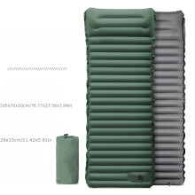 Colchón inflable ultraligero de TPU extra grueso de 10 cm, portátil y plegable para camping, playa y