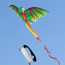 3D Green Dragon Kite With 100M Flying Line Outdoor Beach Park Sports Entertainment Equipment