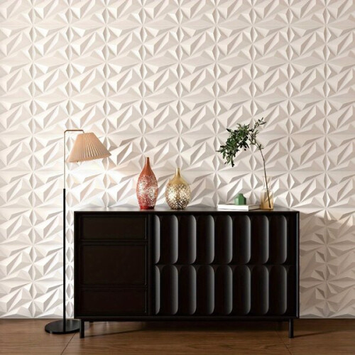 30 Πακέτα Πάνελ τοίχου Pvc 3D Diamond Design για διακόσμηση τοίχ 2