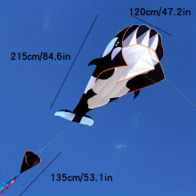 Giant Soft Dolphin Kite - Εύκολο πέταγμα, ανθεκτικός πολυεστέρας
