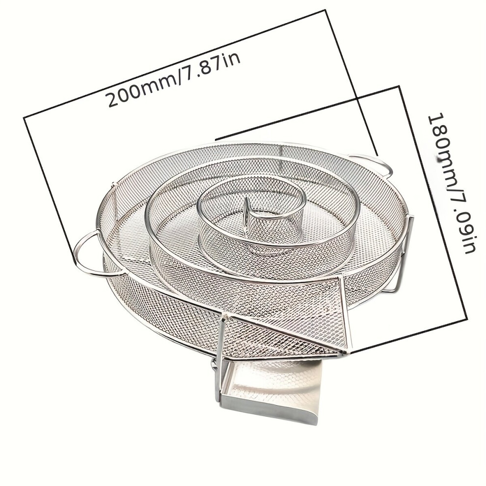 1 fumoir à froid en métal de 7 pouces pour barbecue ou fumoir à granulés de bois, adapté au saumon,