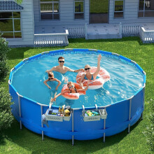 Bolsa de almacenamiento desmontable para borde de piscina con ganchos. Soporte colgante de PVC resistente