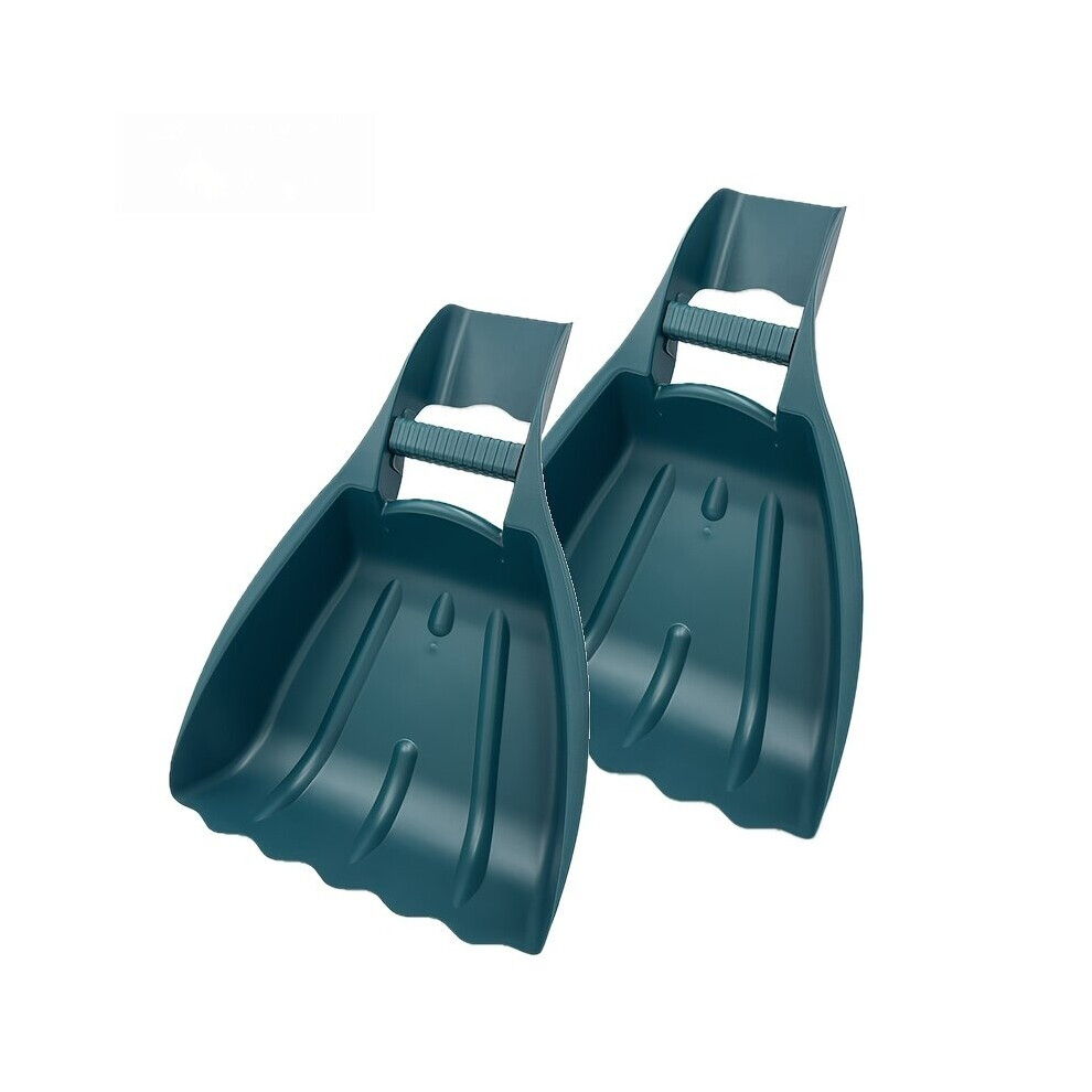 Pmmj Lot de 2 grands râteaux à feuilles manuels – Ramasse-feuilles en plastique pour enlever les feuilles