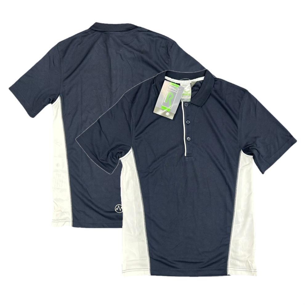 (XL) Regatta Men's Polo Shirt Salt Lake Navy Activewear Top - New