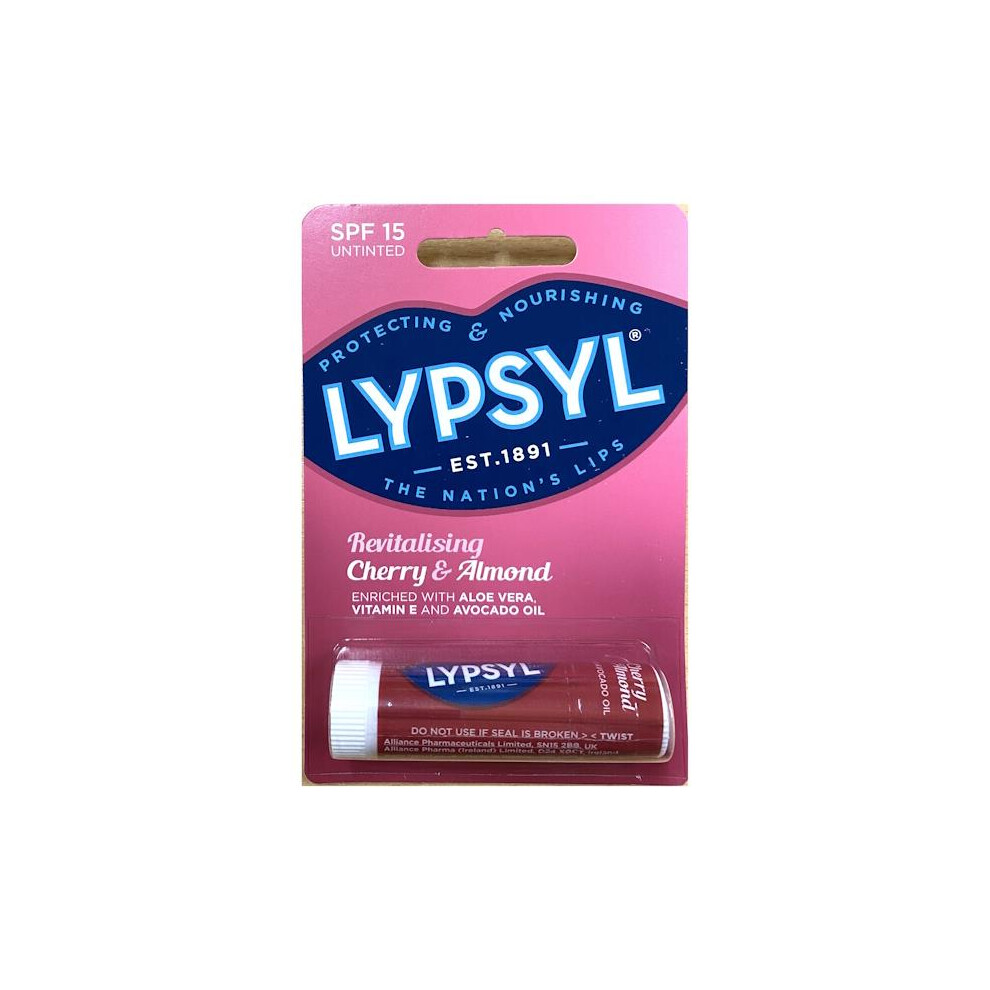 Lypsyl Revitalising Cherry & Almond Spf15 Untinted 4.6G