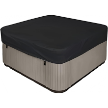 Housse de spa carrée en polyester imperméable pour spa extérieur