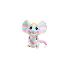 Rato arco-íris impresso em 3D com orelhas destacáveis, modelo de rato com orelhas grandes, modelo de brinquedo móvel, fofo
