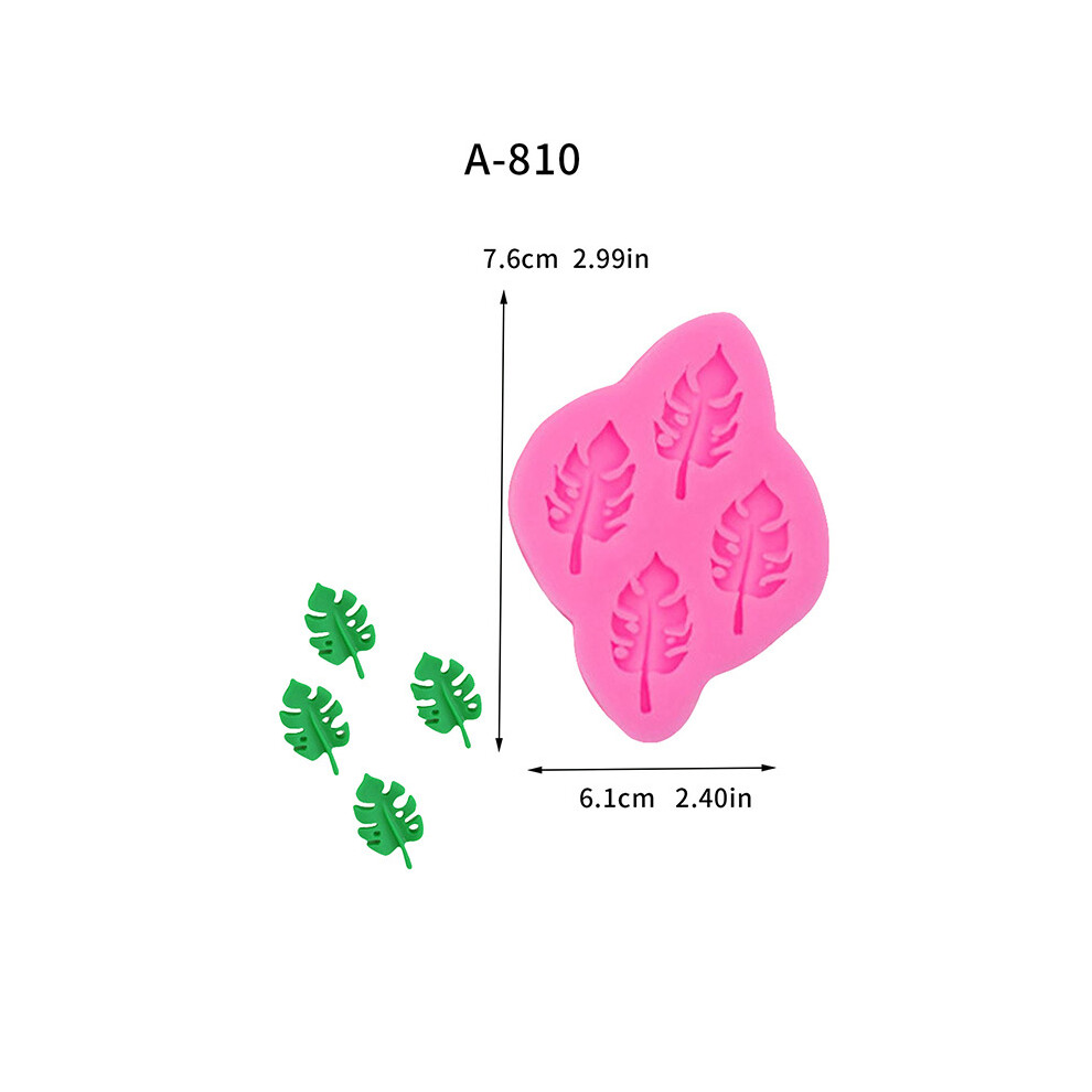 (Foglie Di Acero Rosso) 1 Pezzo, 7 Con Foglie, 4 Con Trifoglio, Foglie Di Ginkgo, Foglie Di Acero, Foglie