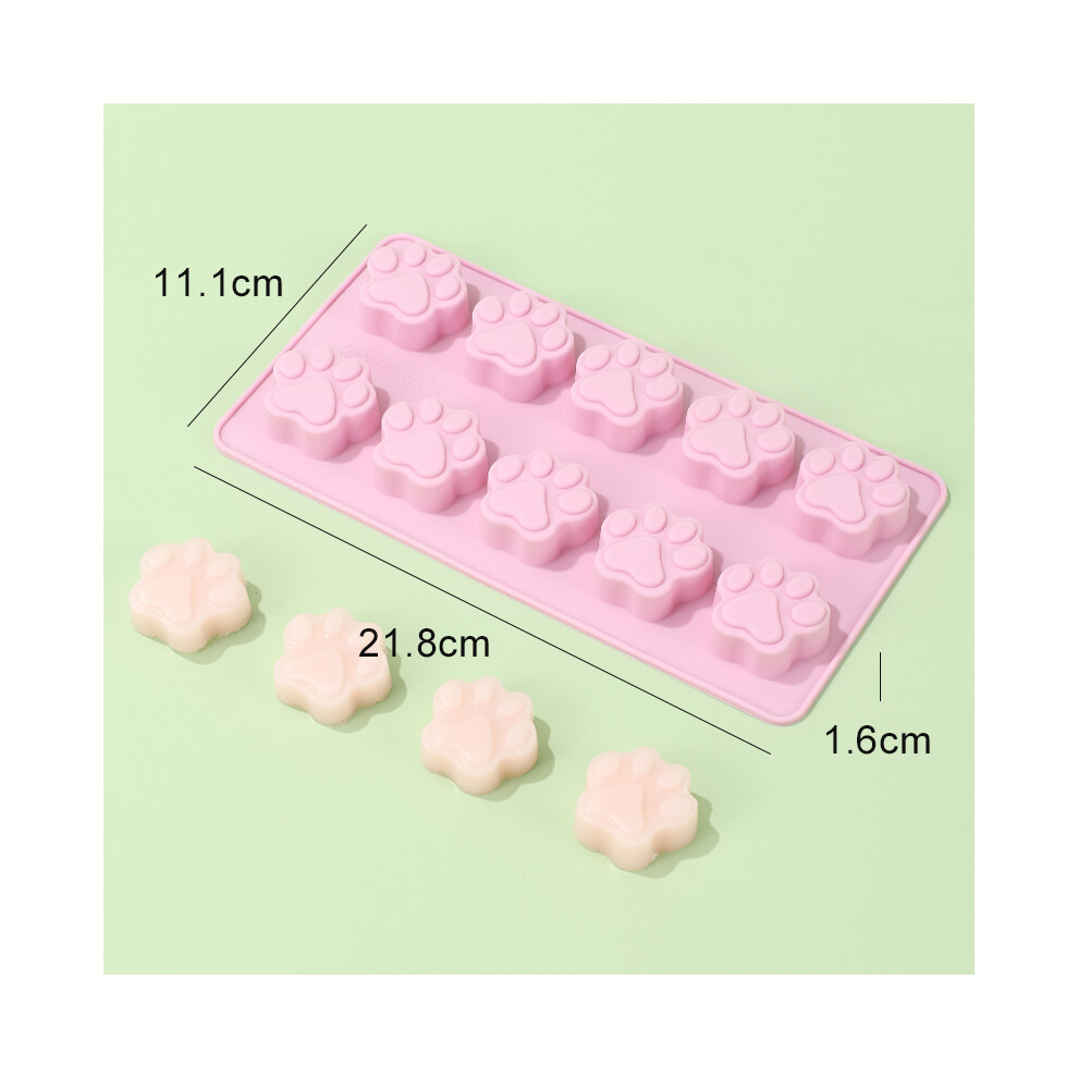 (YH-942-Rose) Moule à pâtisserie en silicone réutilisable en forme de patte d'animal de compagnie pour